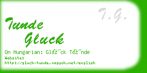 tunde gluck business card